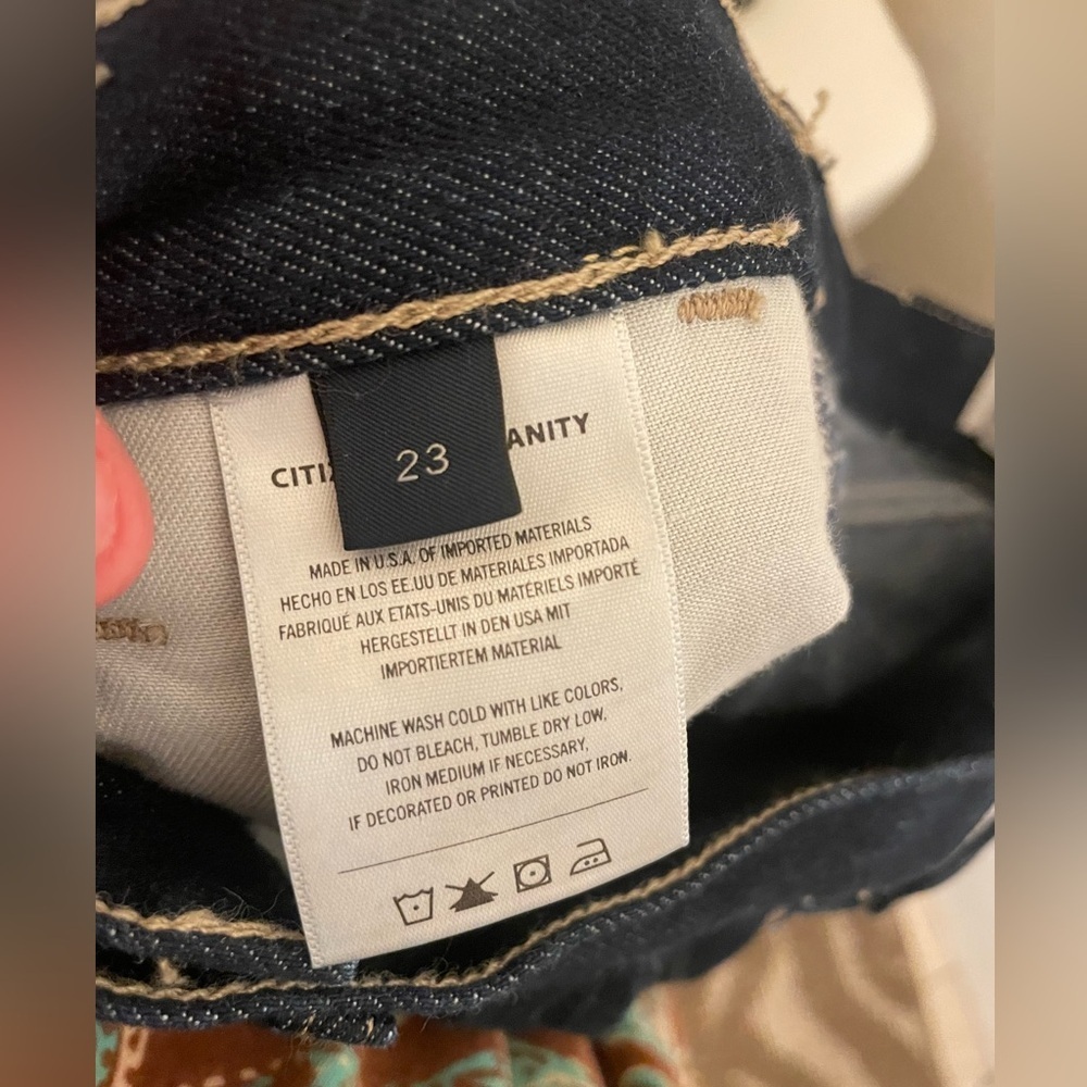 NWOT Citizens of Humanity Maritzy pleated wide-leg jeans, In Dark Wash Size 23 - Picture 8 of 9